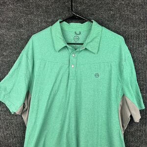 Wrangler ATG Short Sleeve Polo Shirt Outdoor Performance Green Gray Mens Size XL